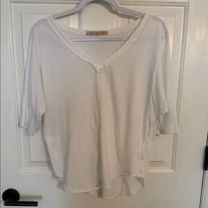 Wearables White Deep V Top Size S
